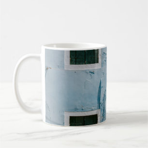 TAZA DE CAFÉ EDIFICIO DE 2 PLANTAS DE CONCRETO AZUL