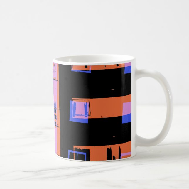 Taza De Café Edificio de apartamentos urbanos de noche (Derecha)