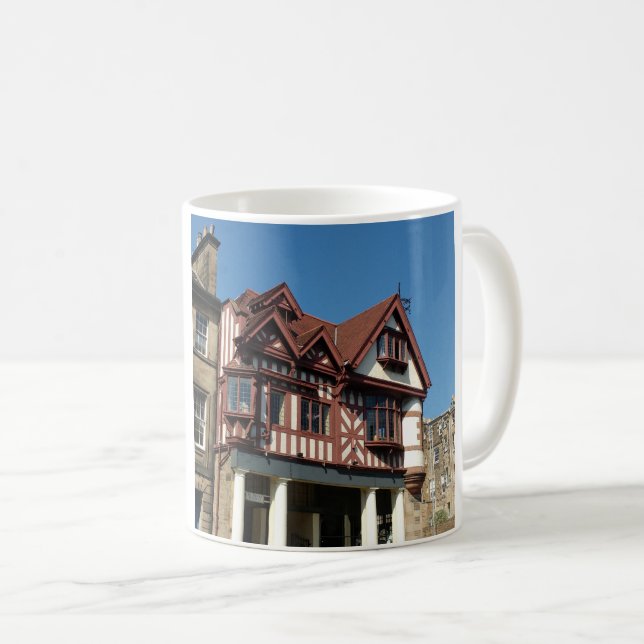 Taza De Café Edificio de armazones de encino Tudor, Edimburgo,  (Anverso derecho)