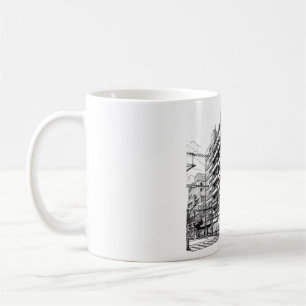 Taza De Café Edificio estilo manga   Arquitectura japonesa