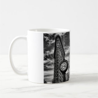 Taza De Café Edificio y reloj de Flatiron en blanco y negro