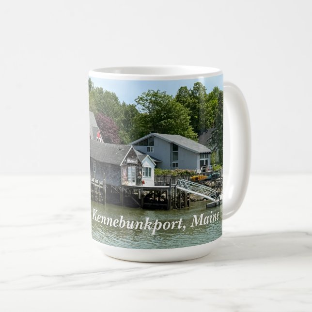 Taza De Café Edificios rústicos frente al mar en Kennebunkport  (Anverso derecho)