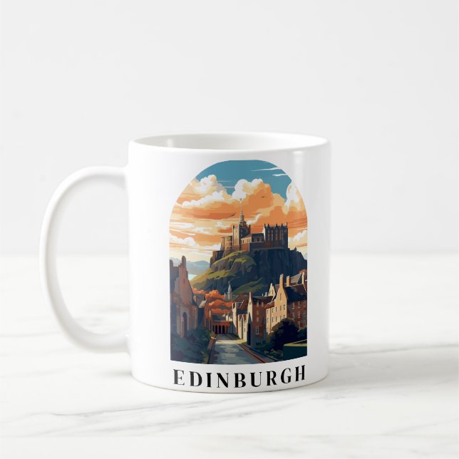 Taza De Café Edimburgo, Escocia Castillo de Edimburgo (Izquierda)