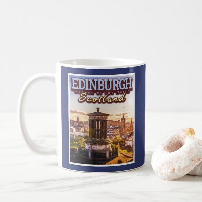 TAZA DE CAFÉ EDINBURGH SCOTLAND - LOS ATENAS DEL NORTE (Con donut)