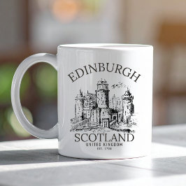 Taza De Café Edinburgh Vintage | Scottish Castle Travel Souveni