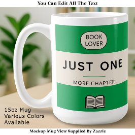 Taza De Café Editable Classic Retro Paperback Book Cover Green