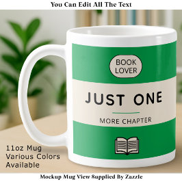 Taza De Café Editable Classic Retro Paperback Book Cover Green