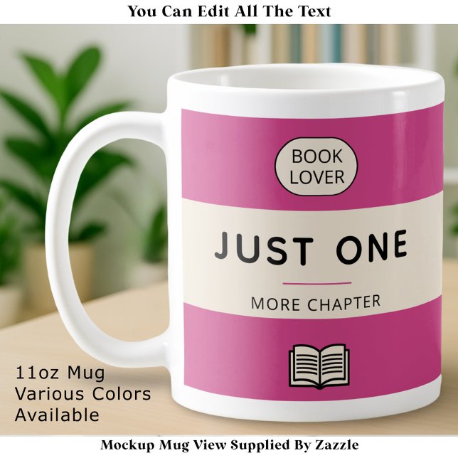 Taza De Café Editable Classic Retro Paperback Book Cover Pink  (Subido por el creador)