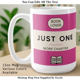 Taza De Café Editable Classic Retro Paperback Book Cover Pink