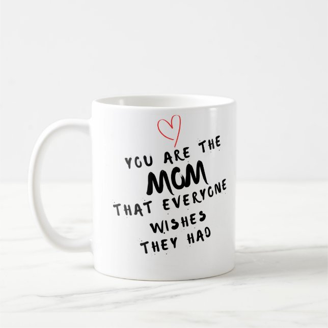 Taza de café editable en negro y blanco para el Dí (Izquierda)