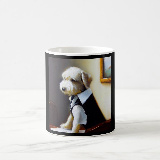 Taza De Café Editor de periódicos de perros (Centro)