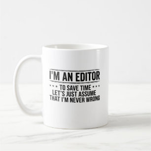 Taza De Café Editores Nunca se Equivocan Revisión Edición Escri
