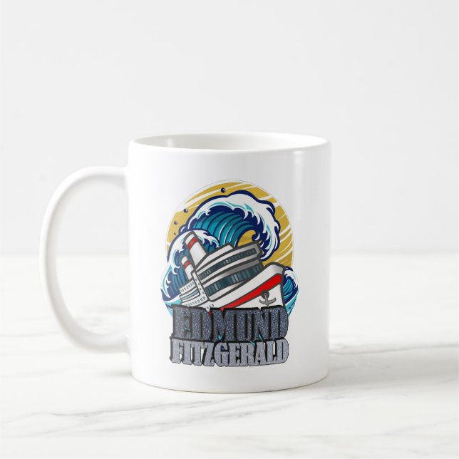 Taza De Café Edmund Fitzgerald | Tributo al Barco Legendario (Izquierda)