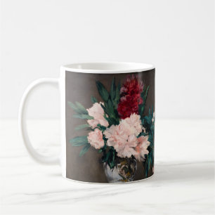 Taza De Café Edouard Manet - Jarrón de Peonías en un pequeño pe