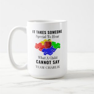 Taza De Café Educación Especial Conciencia del Autismo Personal