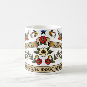 Taza De Café Educación especial del amor vivo