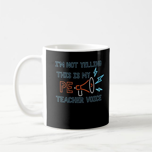Taza De Café Educación Física Profesor Voz Graciosa EP Enseñanz (Izquierda)