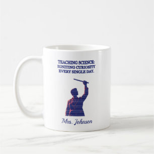 Taza De Café Educador de Profesores de Ciencias que Despierta l