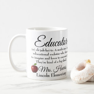 Taza De Café Educador estrella del rock