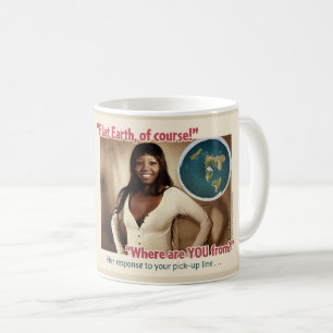 Taza de café educativa de la tierra plana #3