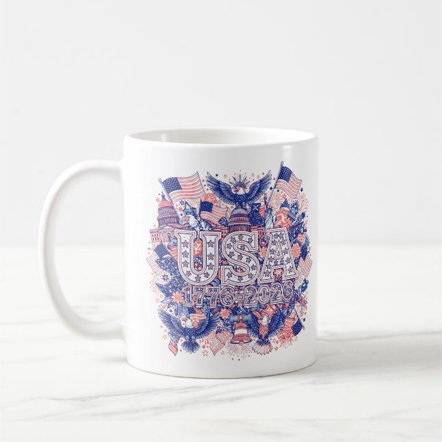 TAZA DE CAFÉ EE.UU. 1776-2026 (Izquierda)