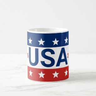 Taza De Café EE. UU. 1776 2026 250 Aniversario Rojo Blanco Azul