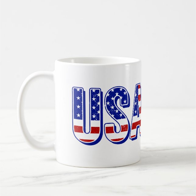 Taza De Café EE. UU. 250 Aniversario 1776-2026 Patriótico Ameri (Izquierda)