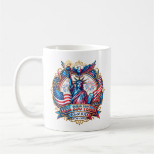 Taza De Café EE. UU. 250 años 4 de julio 1776-2026