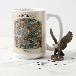 Taza De Café EE. UU. 250 Liberty Art Nouveau Patrón de borde ID