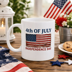 Taza De Café EE. UU. 4 de julio 1776-2026 Bandera Americana Vin