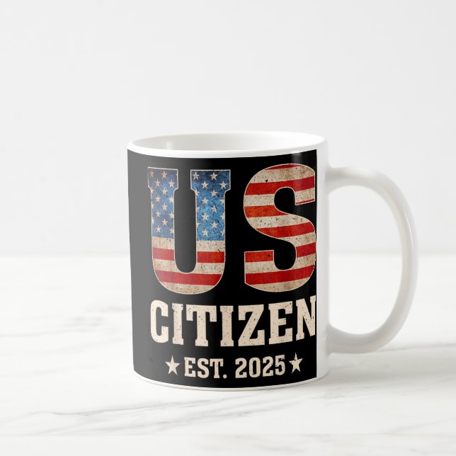 Taza De Café Ee. Uu. Est. 2025 Bandera Nueva Ciudadanía Estadou (Derecha)