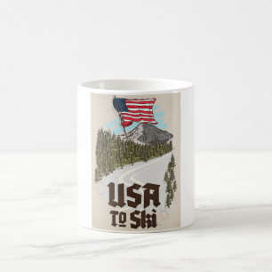 Taza De Café EE. UU. Para Esquiar
