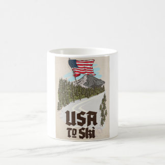 Taza De Café EE. UU. Para Esquiar