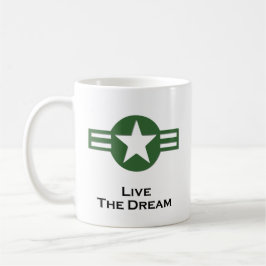 Taza De Café EE.UU. Viviendo el Dream Green