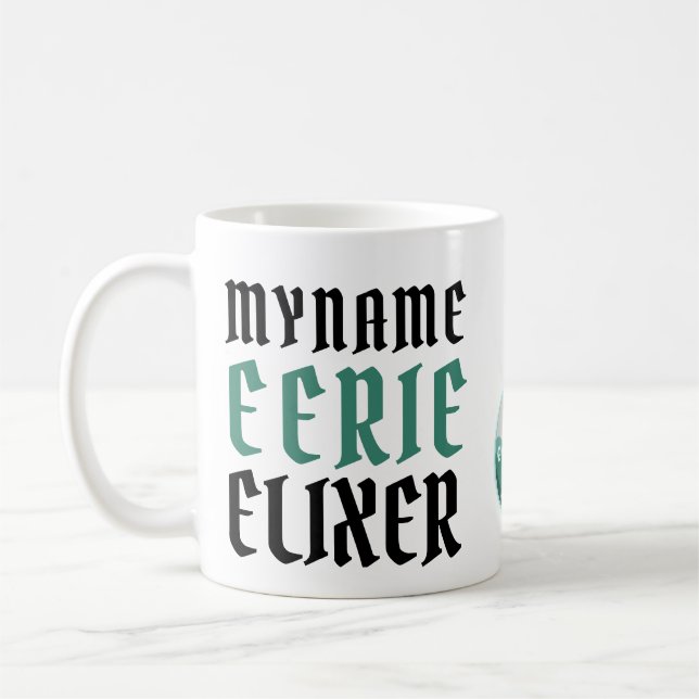 Taza De Café Eerie Elixer Funny Halloween (Izquierda)
