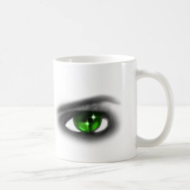 Taza De Café Eerie Green Eyes (Derecha)