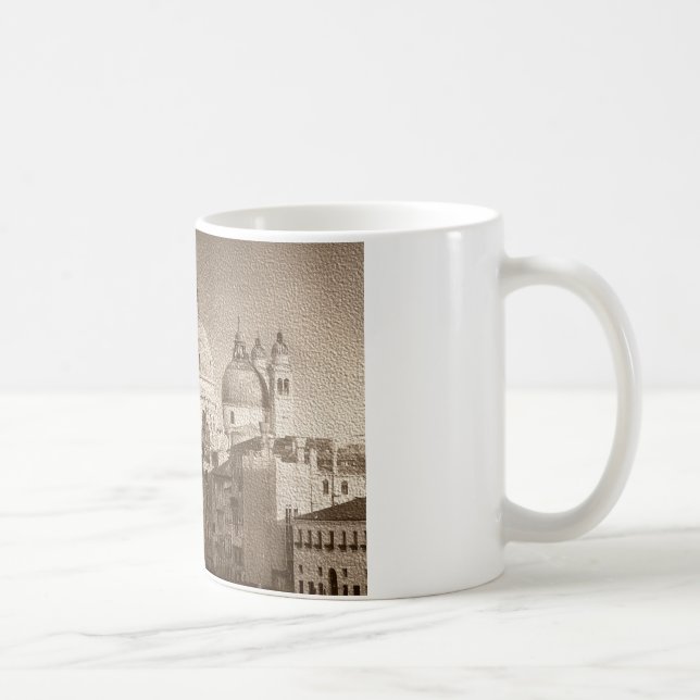 Taza De Café Efecto de papel Sepia Gran Canal de Venecia (Derecha)