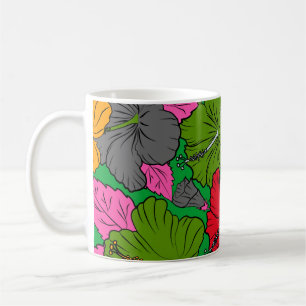 Taza De Café Efecto de pintura acuarela de amarillo, verde y g
