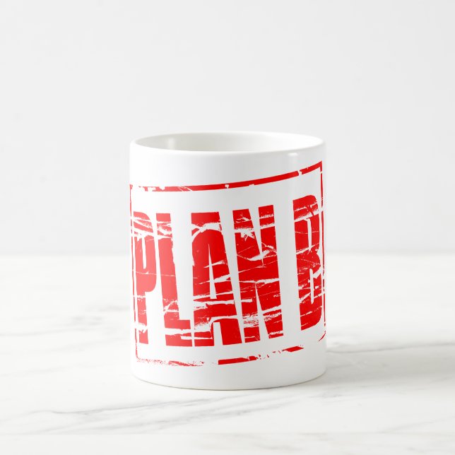Taza De Café Efecto de sello de goma “Plan B” (Centro)
