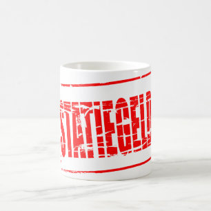 Taza De Café Efecto de sello de goma rojo statiegeld