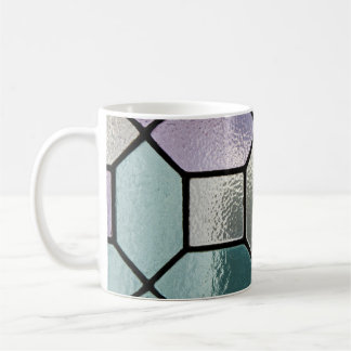 Taza De Café Efecto de vidrio emplomado en mosaico de pasteles 