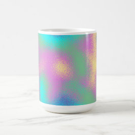 Taza De Café Efecto del Relieve metalizado metálico del arcoiri