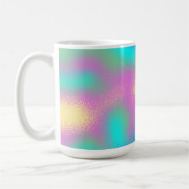 Taza De Café Efecto del Relieve metalizado metálico del arcoiri