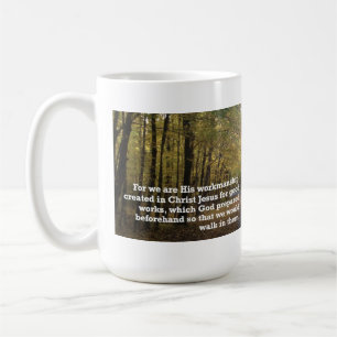 Taza De Café Efesios 2:10 Verso de la Biblia Inspiradora