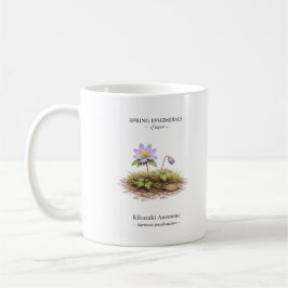 Taza De Café Efímeras de primavera de Japón - Anemone Kikuzaki