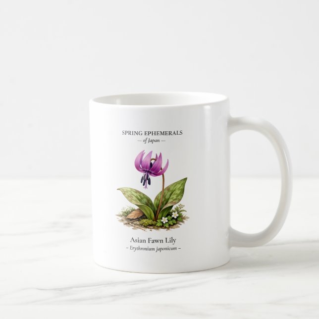Taza De Café Efímeras de primavera de Japón - Lirio cervatillo  (Derecha)