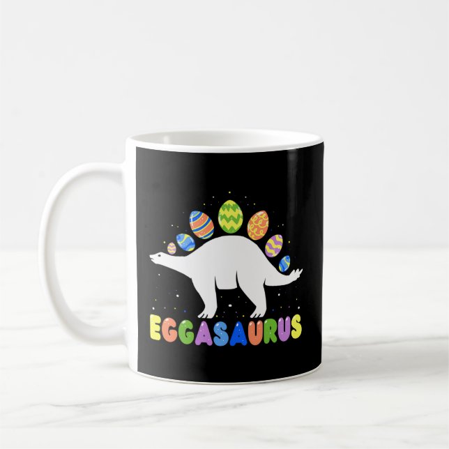 Taza De Café Eggasaurus Stegosaurus Huevo de Pascua Dinosaurio  (Izquierda)