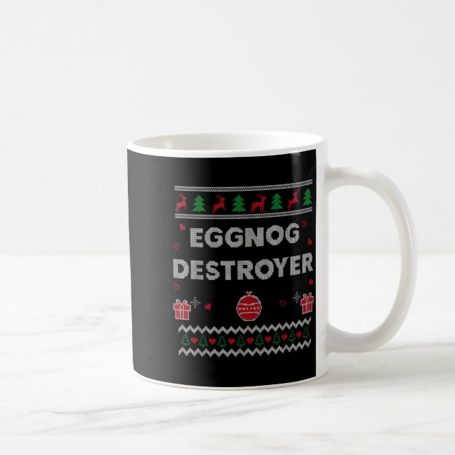 Taza De Café Eggnog Lover Funny Ugly Christmas Style Xmas Gift  (Derecha)