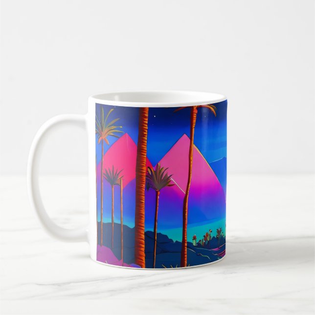 Taza De Café Egipto psicodélico (Izquierda)