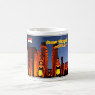 Taza De Café Egipto - Templo de Luxor De Noche -